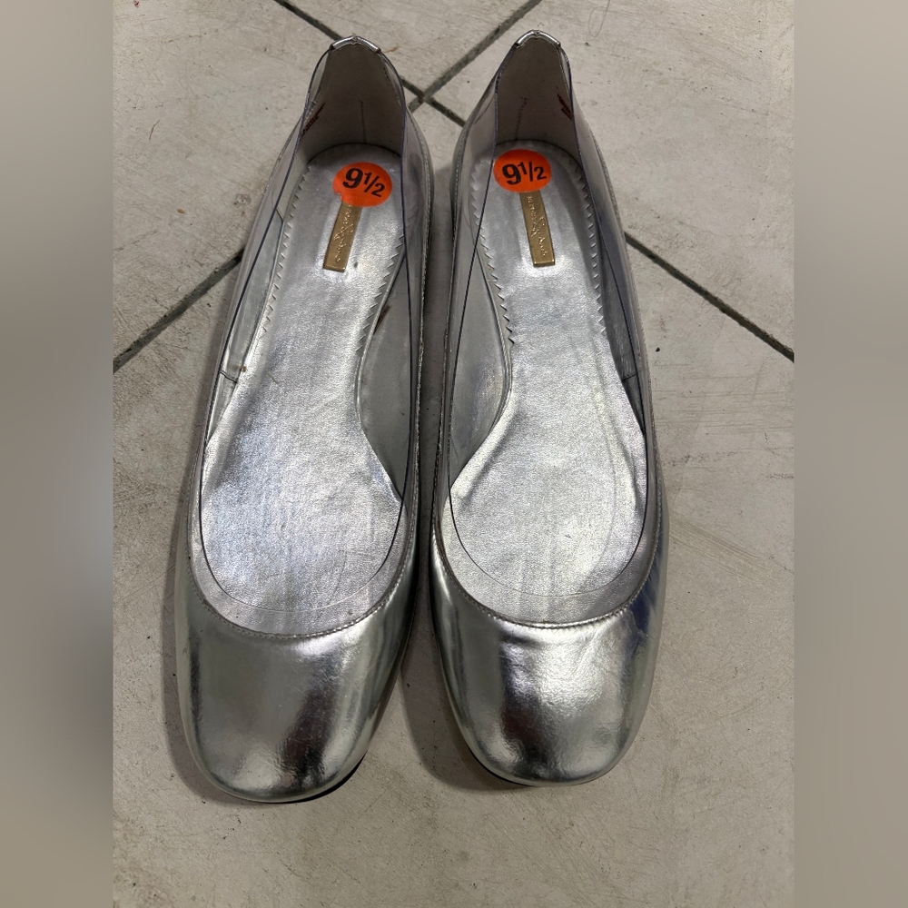 Jessica Simpson Metallic Silver Flats